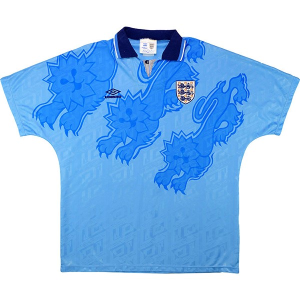 Camiseta Inglaterra Replica Tercera Ropa Retro 1992 Azul